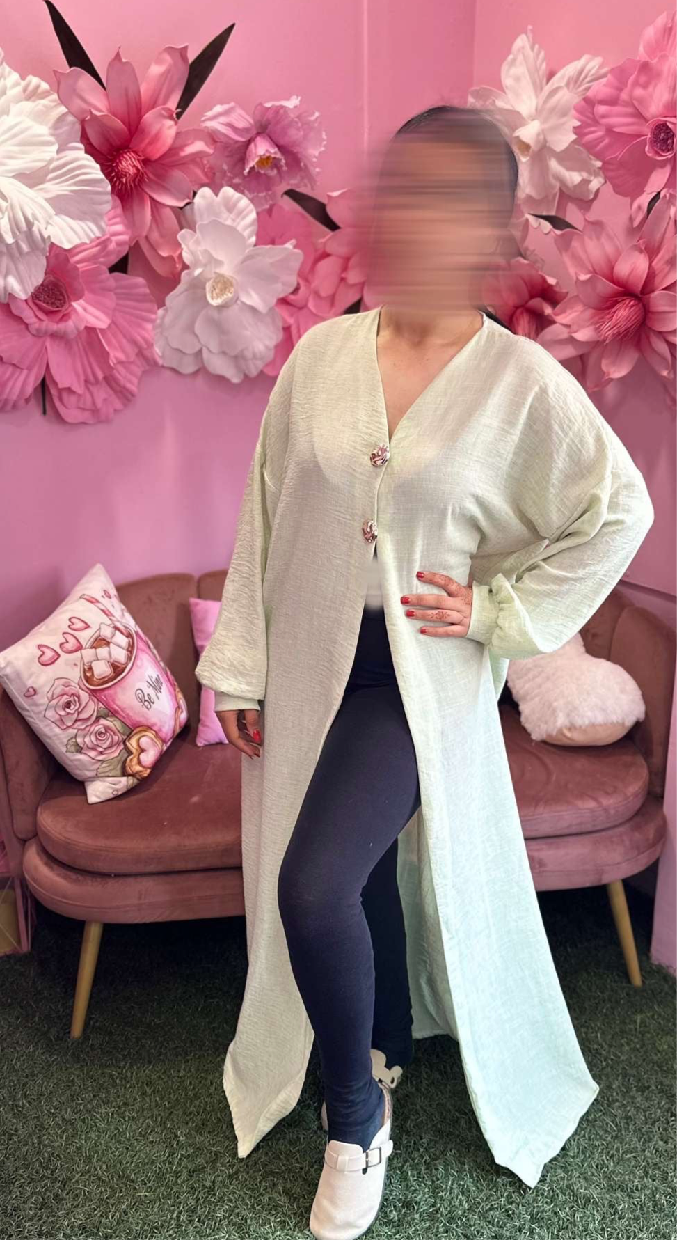 Kimono bouton doré