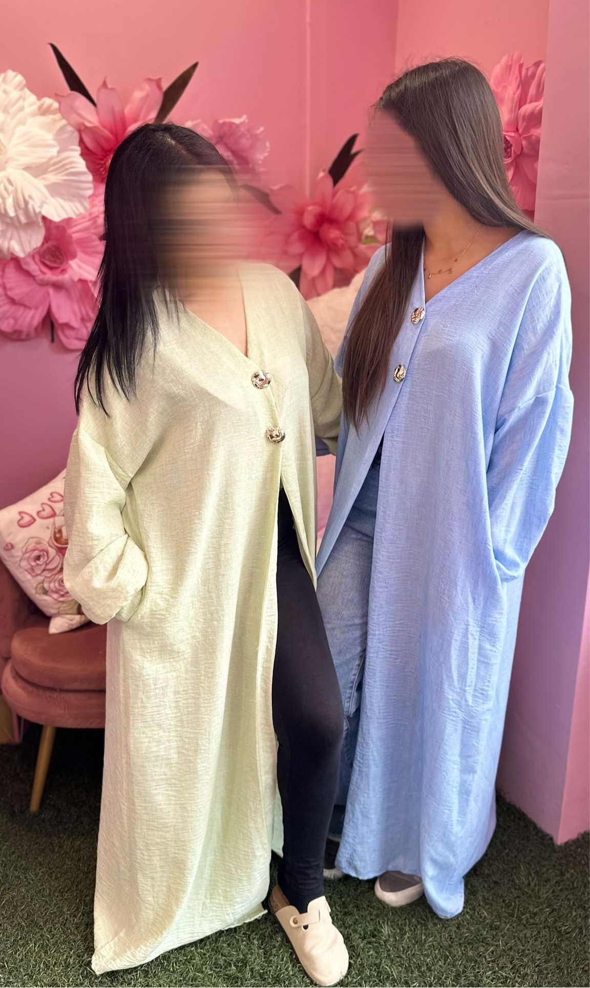 Kimono bouton doré